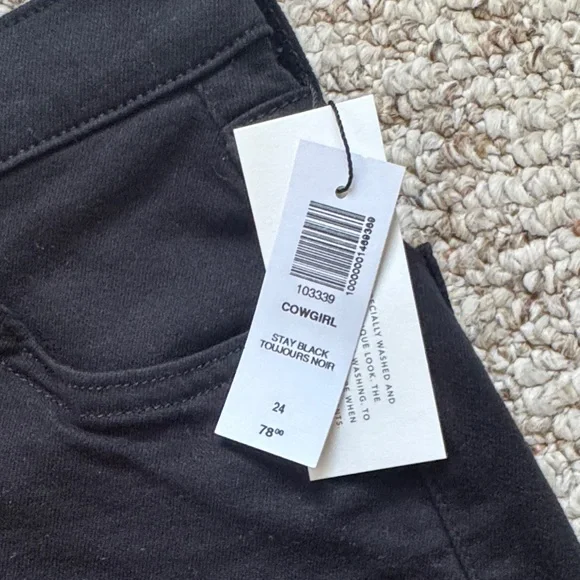 NWT Aritzia Denim Forum Cowgirl Black Micro Skirt - Picture 8 of 14